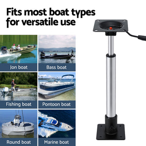 Boat Seat Pedestal 2 Pack | 55–75cm Adjustable | Gas Lift | 360° Swivel