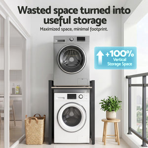 Over Washing Machine Rack | Laundry Storage Shelf | 75cm | Black