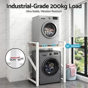 Over Washing Machine Rack | Laundry Storage Shelf | 75cm | White