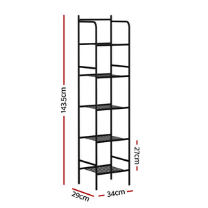Corner Shower Caddy | 5 Tier | Floor Standing Bathroom Organiser | Black