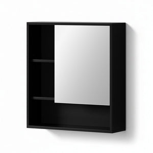 Mirror Cabinet | 560mm | Wall Mounted | Adjustable Shelf | Black
