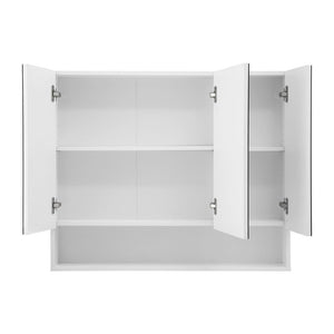 Mirrored Medicine Cabinet | 900x750mm | Wall Hung | Adjustable Shelves | White