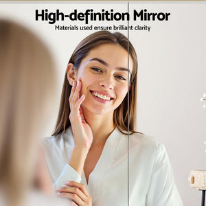 Mirrored Medicine Cabinet | 900x750mm | Wall Hung | Adjustable Shelves | White