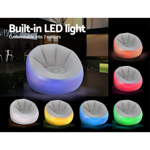 Bestway | Inflatable Air Chair | Sofa Lounge Seat | LED Light