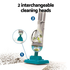 Pool Vacuum Cleaner | 2 Cleaning Heads | 6m Hose | 1.9m Aluminium Pole