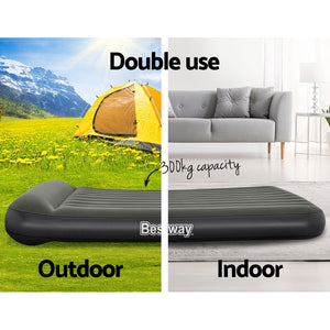 Queen Air Mattress | 30cm Inflatable Bed | Grey