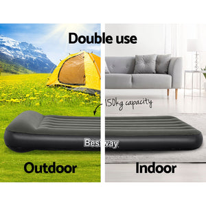 Single Air Mattress | 30cm Inflatable Bed | Grey