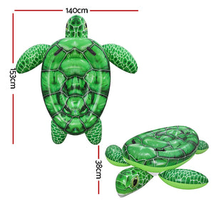 Turtle Pool Float | Inflatable Ride-On Lounger | 153x140cm