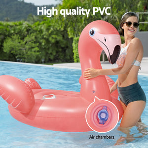 Flamingo Pool Float | Inflatable Ride-On Lounger | 148x127cm