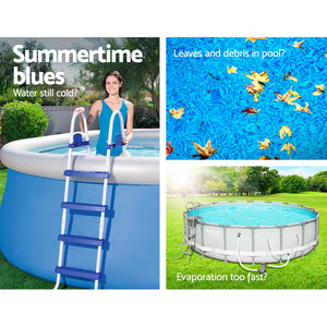 Pool Cover | Fits 3.05m/10ft | Round Swimming Pool | PVC Blanket | 2.89m
