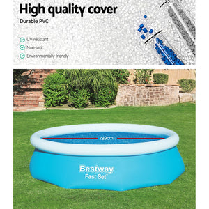 Pool Cover | Fits 3.05m/10ft | Round Swimming Pool | PVC Blanket | 2.89m