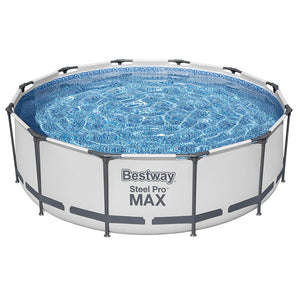 Swimming Pool | 366x100cm | Steel Frame | Round Above Ground Pool | Filter Pump | 9150L