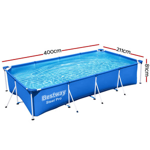 Swimming Pool | 400x211x81cm | Steel Frame Above Ground Pool | 5700L