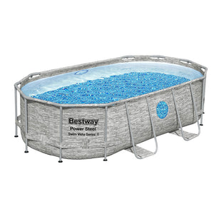 Swimming Pool | 427x250x100cm | Steel Frame Above Ground Pool | Filter Pump | Ladder | 7250L