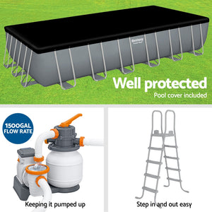 Swimming Pool 732x366x132cm | Steel Frame Above Ground Pools Ladder 30045L