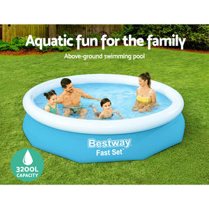 Swimming Pool | 305x66cm | Above Ground Round Inflatable Pools w/Filter Pump | 3200L