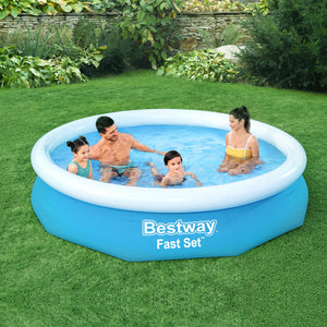 Swimming Pool | 305x66cm | Above Ground Round Inflatable Pools w/Filter Pump | 3200L