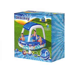 Kids Pool | 213x155x132cm | Inflatable Swimming w/ Canopy | Play Pools | 282L