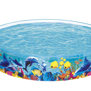 Kids Pool | 244x46cm | Round Above Ground Rigid Swimming Pools | Undersea | 2074L