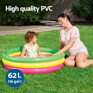 Bestway | Kids Inflatable Pool | Above Ground Round | Splash Pool | 102x102x25cm