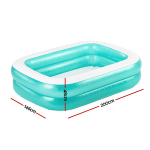 Kids Pool | 200x146x48cm | Inflatable Above Ground Swimming Pools | 450L