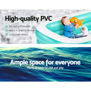 Kids Pool | 200x146x48cm | Inflatable Above Ground Swimming Pools | 450L