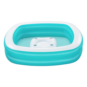 Bestway | Kids Inflatable Family Pool | Center Console Cup Holder | 218x218x48cm