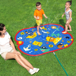 Kids Splash Pad Pool 170x140cm | Sprinkler Spray Play Mat