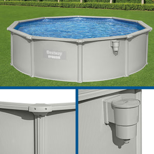 Steel Frame Pool Set 457cm | Round Above-Ground Pool | Filter & Ladder | 17,430L