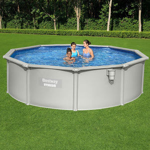 Steel Frame Pool Set 457cm | Round Above-Ground Pool | Filter & Ladder | 17,430L