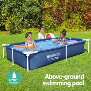 Swimming Pool | 221x150x43cm | Steel Frame | Above Ground Pools | 1200L