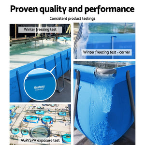 Swimming Pool | 300x201x66cm | Steel Frame | Above Ground Pools w/Filter Pump | 3300L