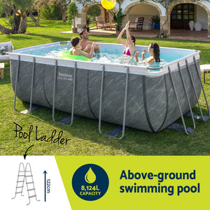 Steel Frame Swimming Pool 412x201x122cm | Includes Pump & Ladder