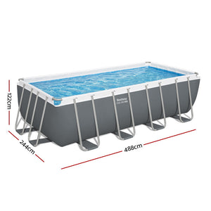 Steel Frame Pool Set 488x244cm | Filter Pump, Ladder & Cover Included