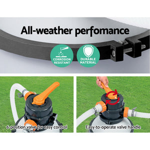 Pool Pump Sand Filter | 800GPH | 3028L/H | Pools | Flowclear Filters