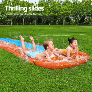 Water Slide | Kids Slip | 488cm | Dual Slides | Inflatable | Splash Pad