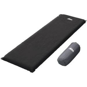 Self-Inflating Mattress | Camping Sleeping Mat Air Bed Pad | Single | Black