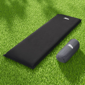 Self-Inflating Mattress | Camping Sleeping Mat Air Bed Pad | Single | Black
