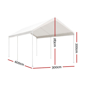 Instahut | Carports | 3x6m Carport Kits | Steel Shelter | Gazebo Canopy | Garage | Portable Garden Shed
