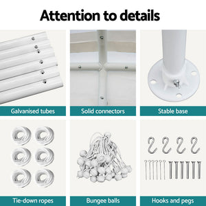 Instahut | Carports | 3x6m Carport Kits | Steel Shelter | Gazebo Canopy | Garage | Portable Garden Shed