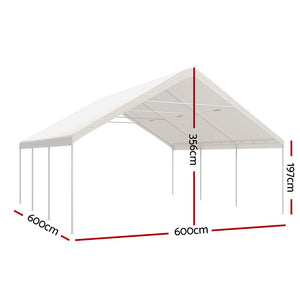 Instahut | Carports | 6x6m Carport Kits | Steel Shelter | Gazebo Canopy | Garage | Portable Garden Shed