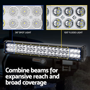 Giantz LED Driving Light | 20 Inch | Flood Spot Light Bar | Driving Lamp | Offroad Truck