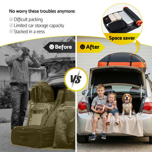 Roof Top Cargo Bag 15 Cubic Ft | Waterproof Car Luggage Carrier