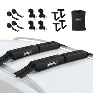 Universal Soft Roof Rack | Kayak SUP Surfboard Pads | Tie Down Straps | 80kg Capacity