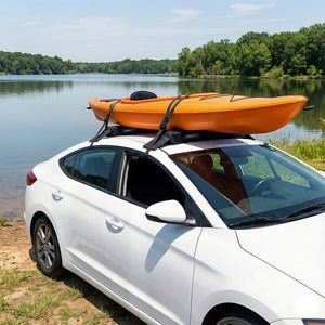 Universal Soft Roof Rack | Kayak SUP Surfboard Pads | Tie Down Straps | 80kg Capacity