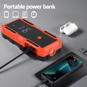 Car Jump Starter | 3000A | 12V Lithium Booster Pack | Power Bank + Cables