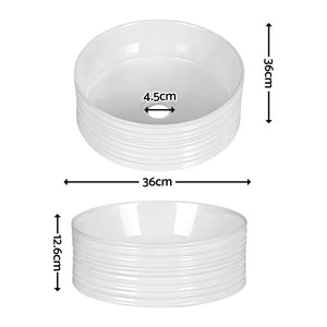 Ceramic Bathroom Basin | Round Countertop Vessel Sink | 36cm | White
