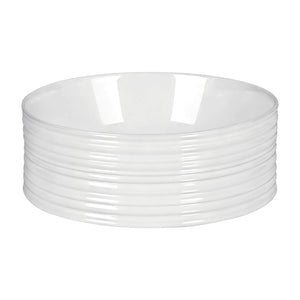 Ceramic Bathroom Basin | Round Countertop Vessel Sink | 36cm | White