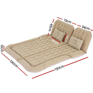 Car Mattress | 175x130cm Inflatable SUV Back Seat Camping Bed | Beige