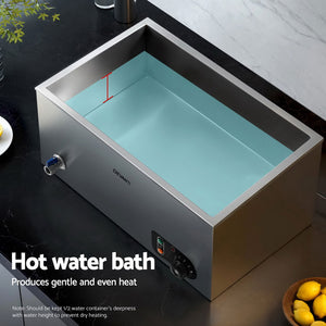 Commercial Food Warmer | Electric Bain Marie | 4 Buffet Pans | Stainless Steel